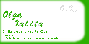 olga kalita business card